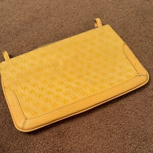 Authentic Dooney & Bourke Yellow Designer Women's Clutch